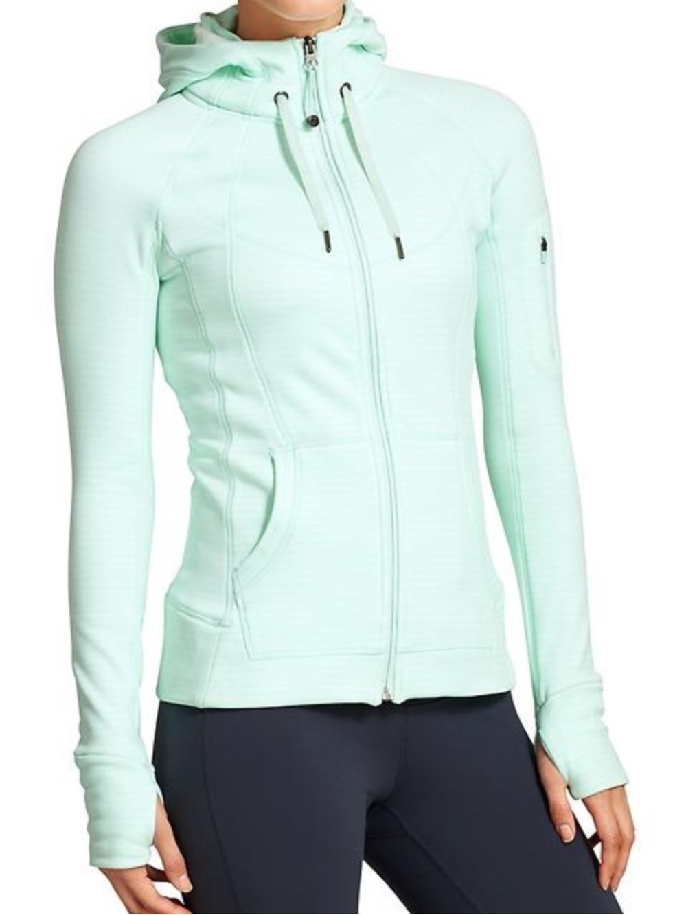 Athleta Bright Stripe Strength Hoodie size XS